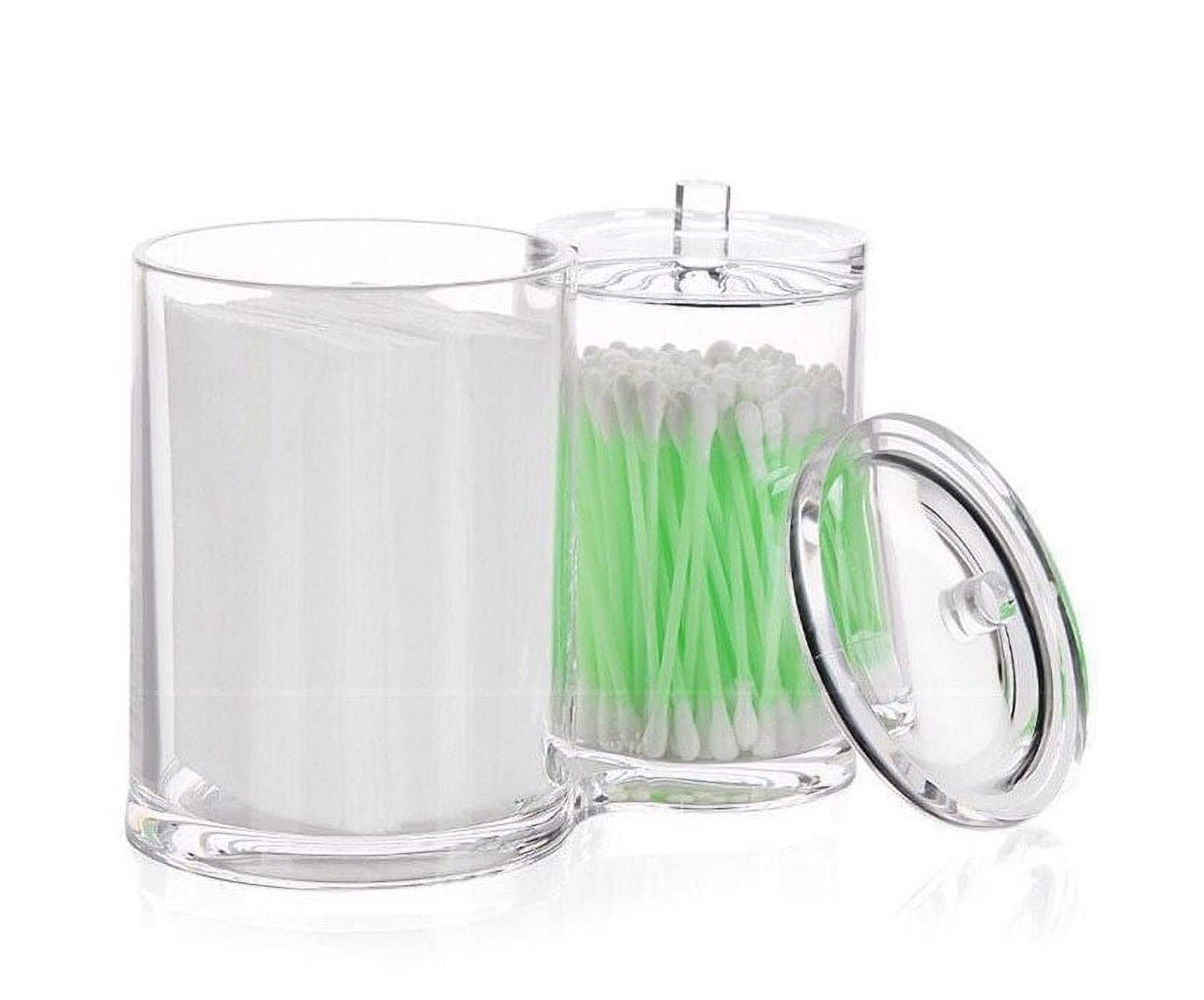 TECHTONGDA Acrylic Clear Cotton Ball and Swab Organizer Holder