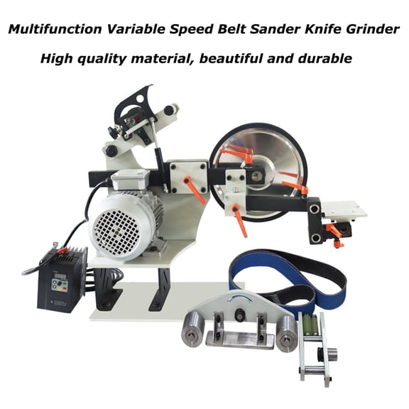 TECHTONGDA Belt Sander Knife Grinder Variable Speed Polishing Machine 72"*2" 220V
