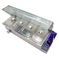 thumbnail image 1 of TECHTONGDA Commercial Food Warmer Stainless Steel Bain Marie Buffet Countertop 4-Pot Electric Steam Table 6"Deep, 1 of 8