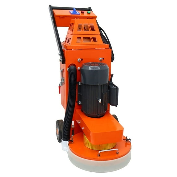 TECHTONGDA Concrete Floor Polisher Ground Polishing Machine Hand-Push Concrete Grinding Machine Built in Blower 220V