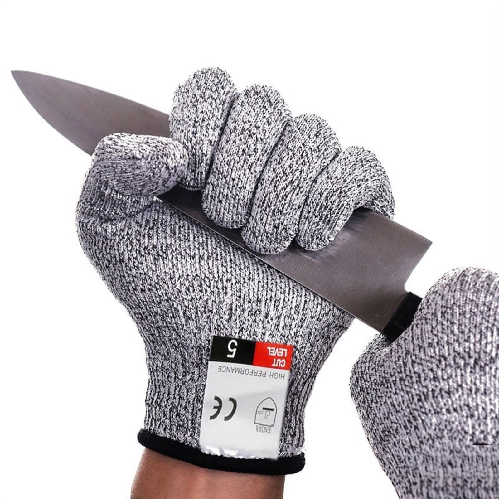 TECHTONGDA Cut Resistant Wear Gloves 1 Pair High Performance HPPE  Anti-Cutting Hand Protection Gloves for Kitchen Cutting, Slicing,  Yard-work, Wood Carving 