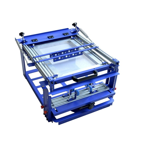 TECHTONGDA Cylinder Screen Printing Machine Cylindrical Silk Screen Printing Press for Mugs Pen Cup Bottle 6 Inches Diameter
