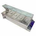 thumbnail image 1 of TECHTONGDA Electric Commercial Bain-marie Buffet Food Warmer Steam Table with Glass Guard 5-Pan 6" Deep Pan, 1 of 6