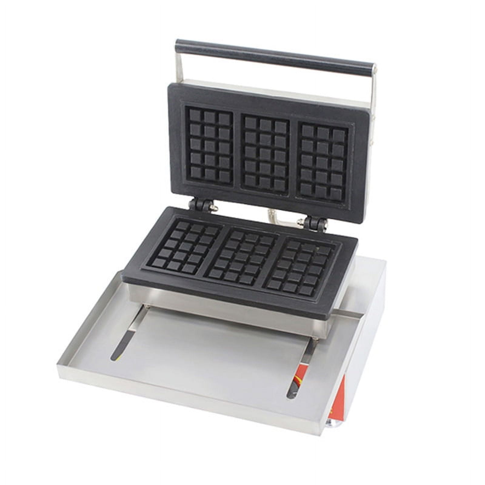 TECHTONGDA Electric Square Waffle Maker Baker Machine Stainless Steel Iron Food Stove 3pcs
