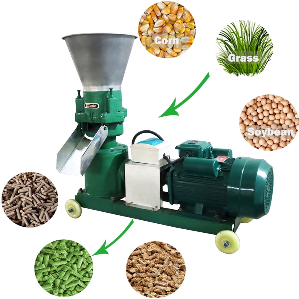 TECHTONGDA Farm Animal Feed Pellet Mill Machine 5MM Chicken Feed Pelletizer 4500W 220V