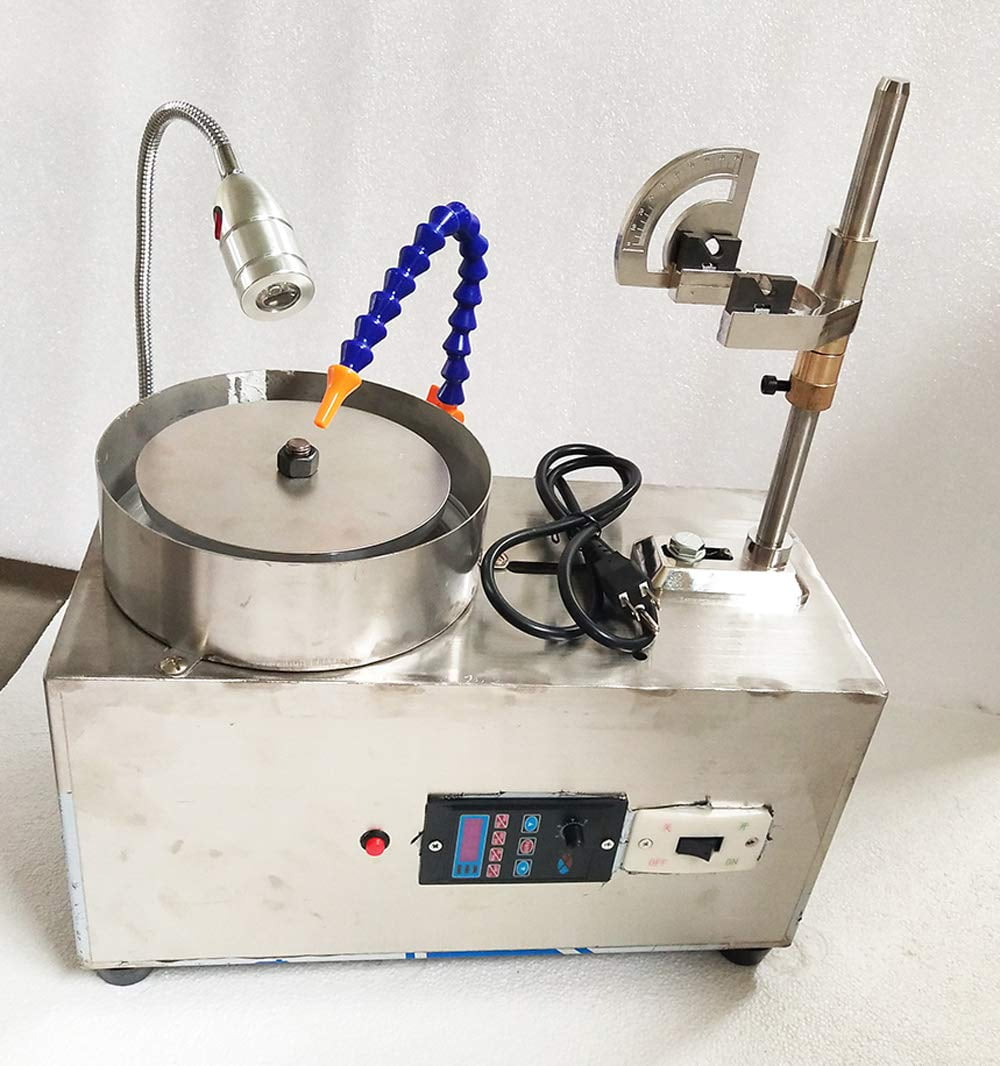 TECHTONGDA Gem Faceting Machine Jewelry Polisher Jade Flat Grinder 2800RPM for Cutting Tools Seals 110V