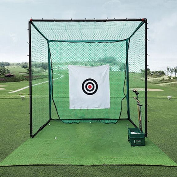 TECHTONGDA Golf Practice Network Portable Foldable Golf Hitting Cage Batting Cage With Sponge Rebound Hose
