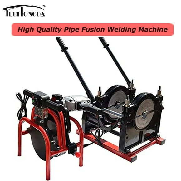 TECHTONGDA HDPE Butt Fusion Welding Machine Hand-Push 2 Clamps Pipe Fusion Welder (63-200mm)