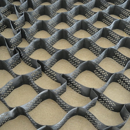 TECHTONGDA HDPE Ground Grid Honeycomb Geocell Permeable Pavers for Grass Planting, Slope Protection