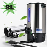 TECHTONGDA Hot Water Dispenser Commercial Home Stainless Steel Kettle Silver 8L