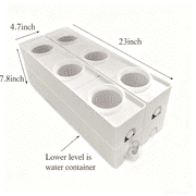 TECHTONGDA Hydroponic 6 Holes Site Grow Kit Square Pipeline Vegetable Planter Indoor Garden Plant Grow System No water pump