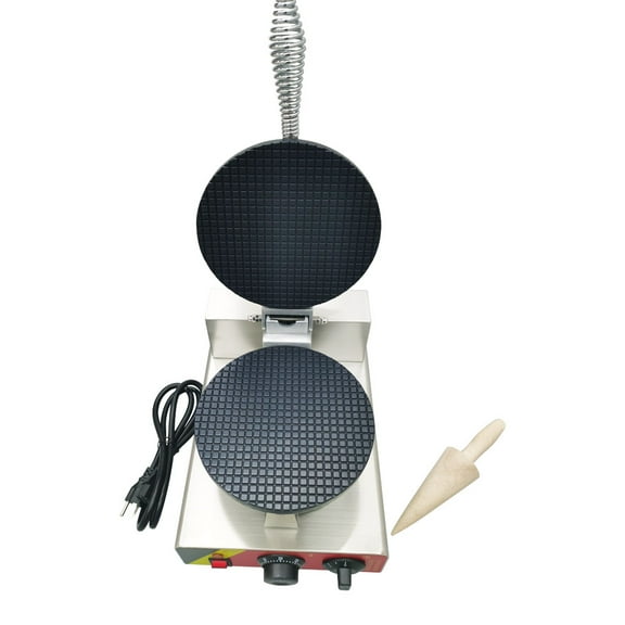 TECHTONGDA Ice Cream Cone Maker Machine Single Station Waffle Baker Maker Nonstick Commercial 1KW