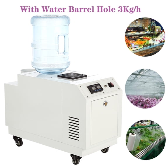 TECHTONGDA Industrial Humidifier Ultrasonic Cooler Sprayer for Fruit Vegetable Fresh Keep 3kg/h Cold Mist Humidifier with Water Barrel Hole