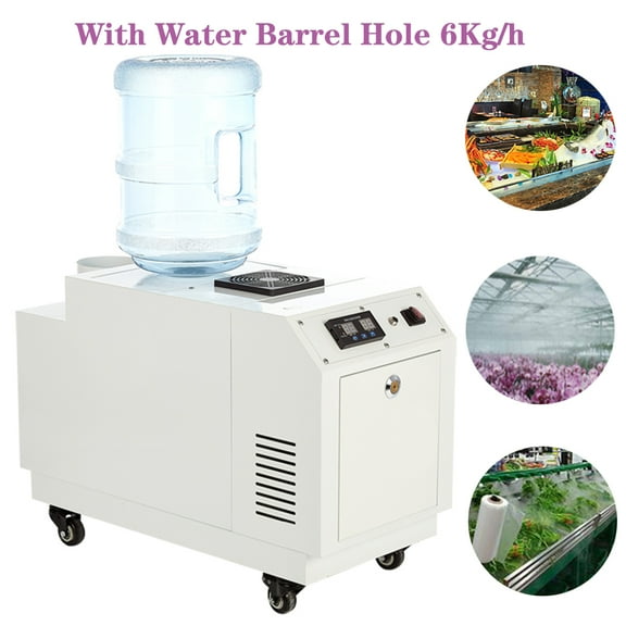 TECHTONGDA Industrial Humidifier Ultrasonic Cooler Sprayer for Fruit Vegetable Fresh Keep 6kg/h Cold Mist Humidifier with Water Barrel Hole