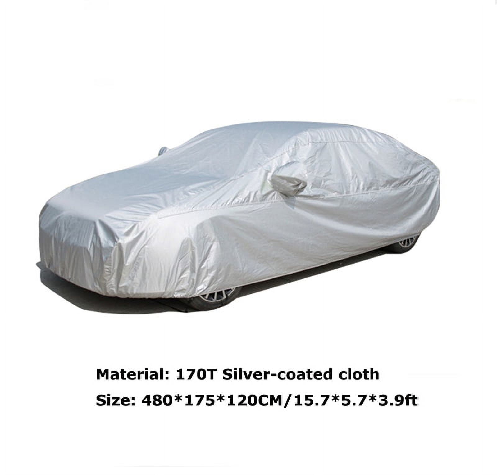 TECHTONGDA L Size 170T Silvercoated Cloth Fabric Car Cover Waterproof