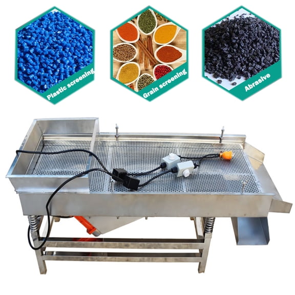 TECHTONGDA Linear Vibrating Screen Stainless Steel Shaker Screen 6MM Mesh Dual Motor 220V