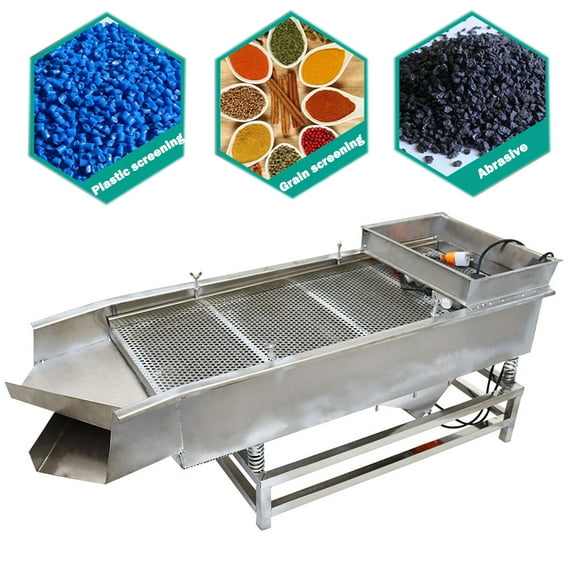TECHTONGDA Linear Vibrating Screen Stainless Steel Shaker Screen Dual Motor Two Layer Vibrating Screen with 8mm 6mm Mesh