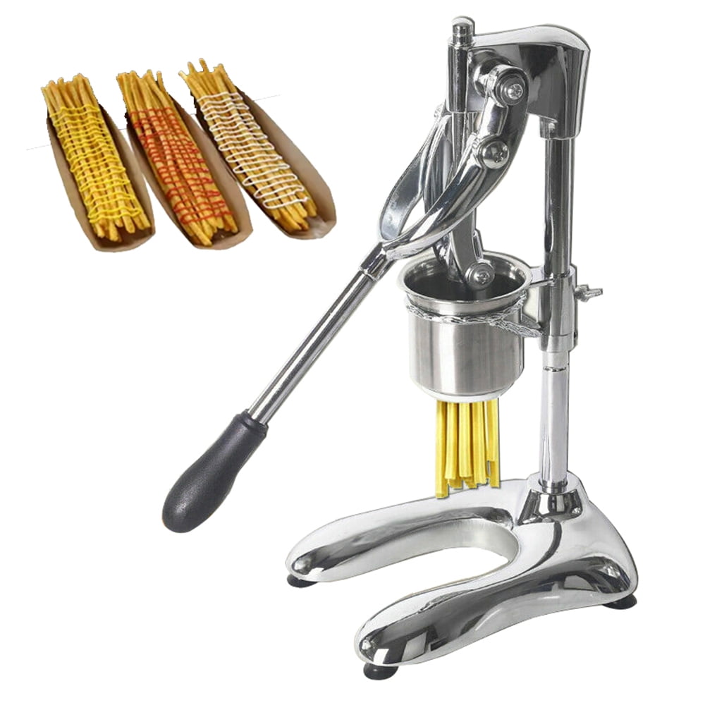 TECHTONGDA Manual Long French Fries Squeezer Stainless Steel 30CM Manual  Potato Strips Machine French Fries Cutter