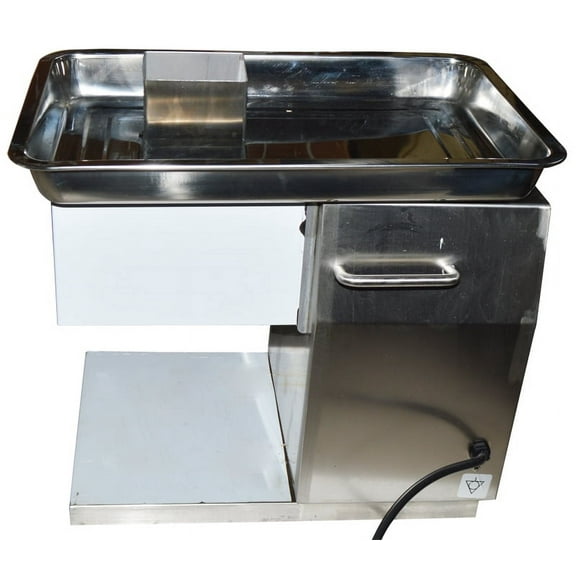 TECHTONGDA Meat Cutter Slicer Grinder Commercial Electric Steak Beef Pork Cuts 3mm Blade QX Chimney Type Inlet