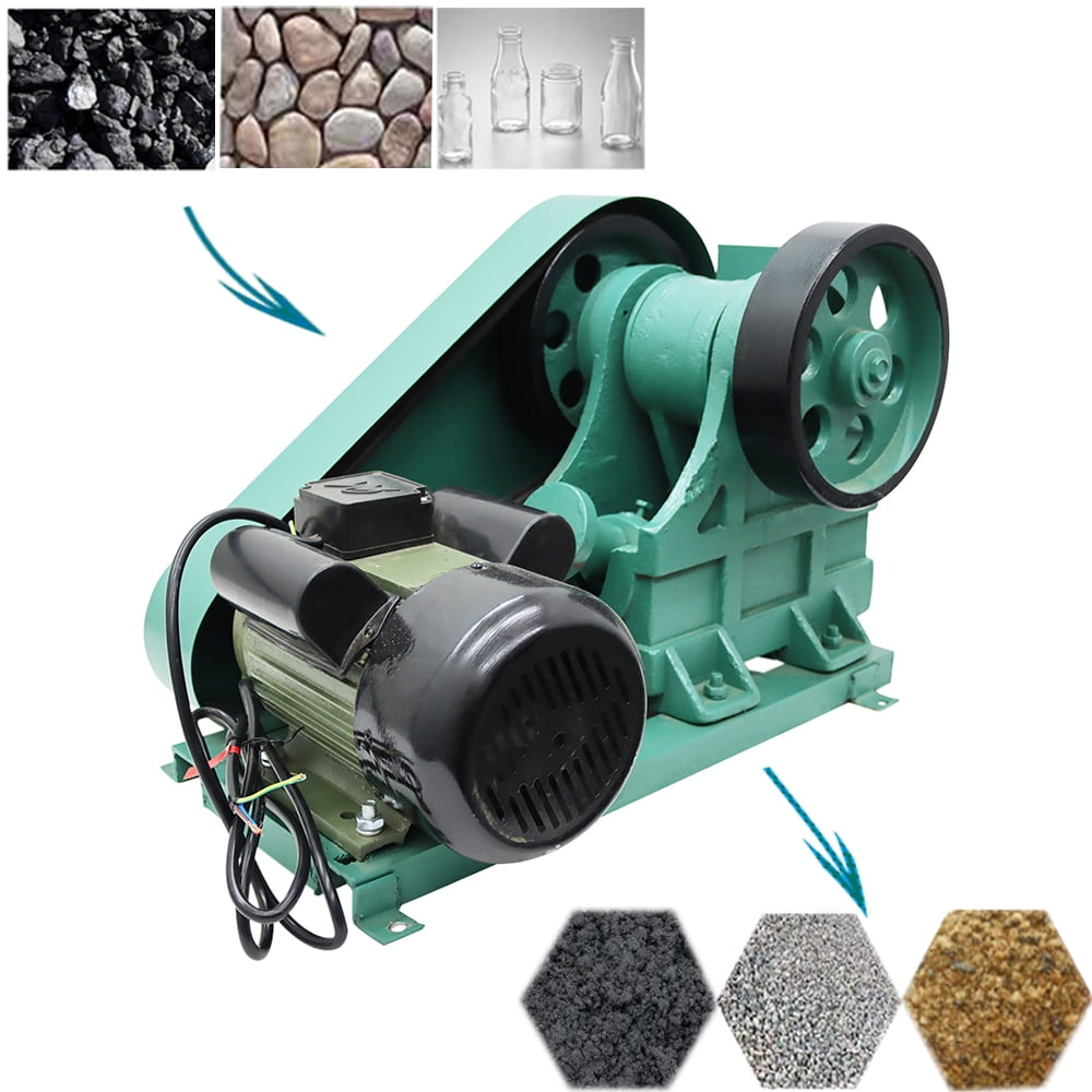 TECHTONGDA Mini Jaw Crusher 100X60 Electric Rock Crush Machine for Ore Slag  Steel Slag Coal Stone Crushing 220V