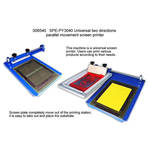 TECHTONGDA One Color Sliding Screen Printer Two Directions Parallel Movement Screen Printer