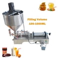 thumbnail image 1 of TECHTONGDA Paste Filling Machine Pneumatic 100-1000ml Stainless Steel Piston Filler Dispenser with Vertical Mixing Hopper, 1 of 7