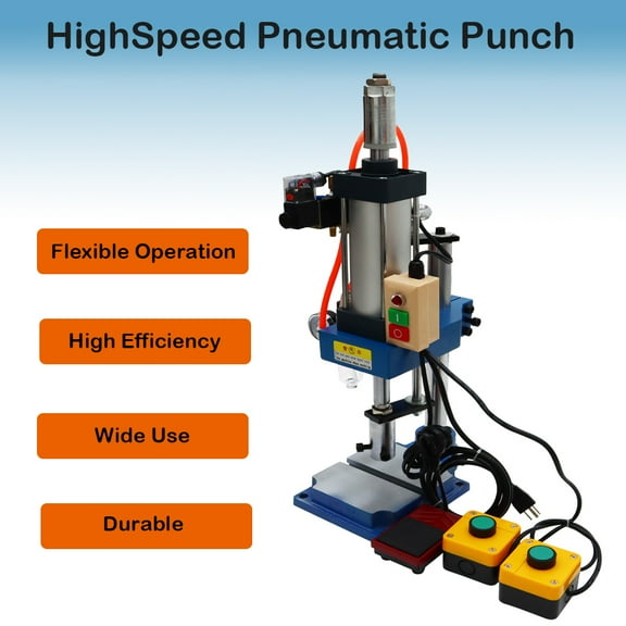 TECHTONGDA Pneumatic Punch Press Machine 1100Lb/500kg Pressure Punching Machine No Display Controller