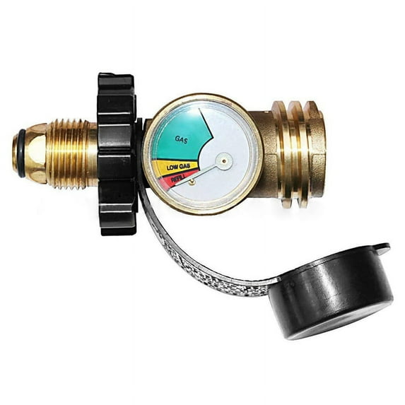 TECHTONGDA Propane Tank Adapter Converts POL LP Tank Valve to QCC1/Type1 BBQ Indicator 43psi with Propane