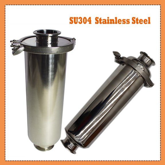TECHTONGDA Sanitary Strainer Stainless Steel Silver 2'' Filter Straight Type Water Purifier 100 Mesh