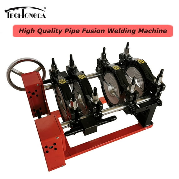 TECHTONGDA Screw Type Pipe Fusion Welder 4 Clamps Butt Fusion Welding Machine(63-160mm)
