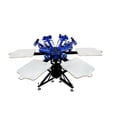 thumbnail image 1 of TECHTONGDA Silk Screen Printing Machine 6 Color 6 Station Manual Press Printer for Shirt Double Rotary, 1 of 6