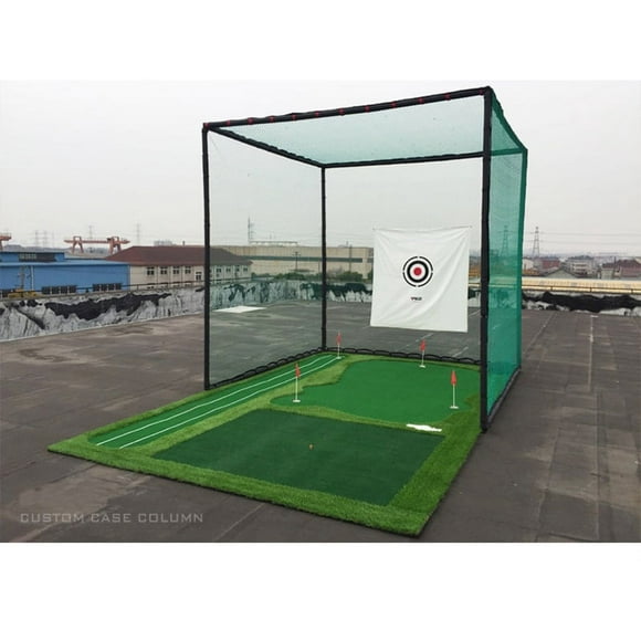 TECHTONGDA Sports Portable Foldable Golf Hitting Cage Golf Practice Network without Mat
