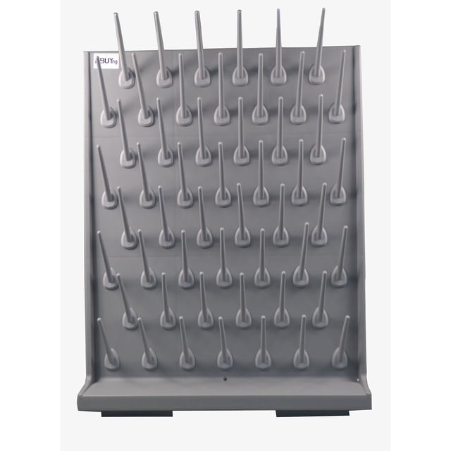 TECHTONGDA Wall Desk Drying Rack PP 52 Pegs Grey Lab Laboratory Drip ...