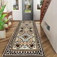 thumbnail image 1 of TECHVIDA 2'x6' Hallway Runner Rug Boho,Non Slip Machine Washable Rugs for Hallway Kitchen,Dark Brown, 1 of 9