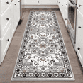 thumbnail image 1 of TECHVIDA 2x6 ft Runner Rug,Vintage Runner Rugs for Hallway,Non Slip Entryway Mat with Rubber Backing, Machine Washable, Bedroom, Kitchen and Corridor Entryway Floor Carpet, Grayish Brown, 1 of 10
