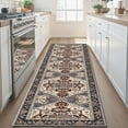 thumbnail image 1 of TECHVIDA 2'x8' Hallway Runner Rug Boho,Non Slip Machine Washable Rugs for Hallway Kitchen,Brownish Black, 1 of 10