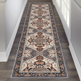 thumbnail image 1 of TECHVIDA 2x8 ft Runner Rug,Vintage Runner Rugs for Hallway,Runner Rugs non Slip with Rubber Backing,Machine Washable,Bedroom,Kitchen and Corridor Entryway Floor Carpet, Brownish Black, 1 of 10
