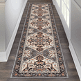 thumbnail image 1 of TECHVIDA 2'x8' Hallway Runner Rug Boho,Non Slip Machine Washable Rugs for Hallway Kitchen,Brownish Black, 1 of 10