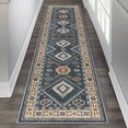 thumbnail image 1 of TECHVIDA 2'x8' Hallway Runner Rug Boho,Non Slip Machine Washable Rugs for Hallway Kitchen,Dark Blue, 1 of 10