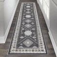thumbnail image 1 of TECHVIDA 2'x8' Hallway Runner Rug Boho,Non Slip Machine Washable Rugs for Hallway Kitchen,Dark Grey, 1 of 10