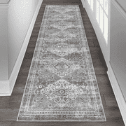 TECHVIDA 2x6 ft Runner Rug,Vintage Runner Rugs for Hallway, Runner Rugs non Slip with Rubber Backing,Machine Washable,Bedroom,Kitchen and Corridor Entryway Floo
