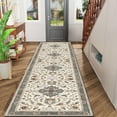 thumbnail image 1 of TECHVIDA 2'x8' Hallway Runner Rug Boho,Non Slip Machine Washable Rugs for Hallway Kitchen,Yellowish Brown, 1 of 9