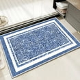 thumbnail image 1 of TECHVIDA Bathroom Rugs,Non-Slip Ultra Soft Bath Mat,Soft Absorbent Bathroom Rug ,Machine Washable,(18"x26",Blue), 1 of 9