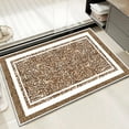 thumbnail image 1 of TECHVIDA Bathroom Rugs,Non-Slip Ultra Soft Bath Mat,Soft Absorbent Bathroom Rug,Machine Washable,(18"x26",Dark Brown), 1 of 9