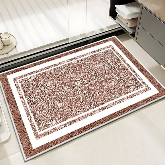 TECHVIDA Bathroom Rugs,Non-Slip Ultra Soft Bath Mat,Soft Absorbent Bathroom Rug,Machine Washable,(18"x26", Brick Red)