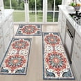 thumbnail image 1 of TECHVIDA Kitchen Rugs Sets 3 Piece with Runner Non Slip Kitchen Mats for Floor Washable Bohemian Runner Rug Kitchen Floor Mat Carpet for Hallway Laundry Room Door Office Sink, 1 of 6