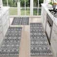 thumbnail image 1 of TECHVIDA Gray Kitchen Rug Set 3 Piece,Non Slip Machine Washable Kitchen Mats,Boho Farmhouse Hallway Doormat for Home Decor, 1 of 8