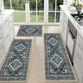 thumbnail image 1 of TECHVIDA Kitchen Rugs 3 Piece Set,Non Slip Machine Washable Kitchen Rug,Boho Vintage Abstract Kitchen Carpet for Hallway Rug, 1 of 9