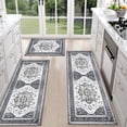 thumbnail image 1 of TECHVIDA Kitchen Rugs 3 Piece Set,Non Slip Machine Washable Kitchen Mats,Boho Vintage Abstract Kitchen Carpet for Farmhouse Living Room Hallway, 1 of 9