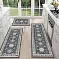 thumbnail image 1 of TECHVIDA Kitchen Rug Set 3 Piece,Non Slip Machine Washable Kitchen Mats,Farmhouse Hallway Doormat for Home Floor and Living Room,Gray, 1 of 10